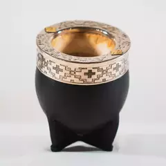 Mate Imperial Cincelado con aplique C/Bombilla - Parrillas Argentinas