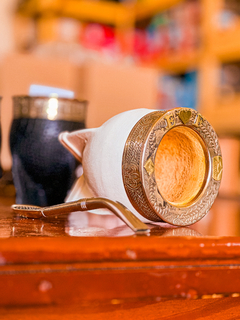 Mate Imperial Cincelado con aplique C/Bombilla - tienda online