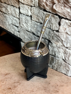 Mate torpedo Croco - Virola cincelada - comprar online