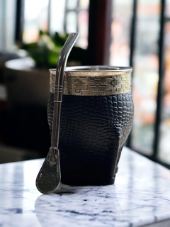 Mate Imperial Deluxe acero Croco C/ Bombilla - comprar online