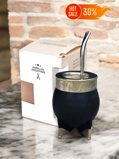 Mate Imperial alpaca Con patas y bolitas Exclusivo - comprar online