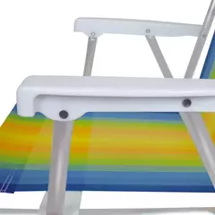 Silla Alta Playa Camping Plegable Aluminio MOR 2242 Amarilla