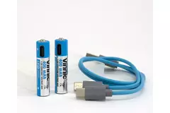Pila Recargable AAA 1.5v 400mAh Litio Ion Vinnic con cargador incorporado Blíster x2 incluye cable tipo C en internet