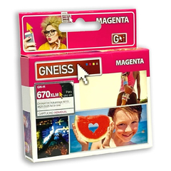 Cartucho Gneiss 670 XL magenta para HP