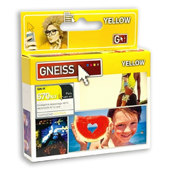 Cartucho Gneiss 670 XL amarillo para HP