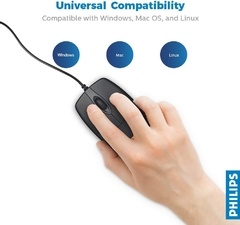 Mouse Philips M234 Usb 1000dpi Black - tienda online