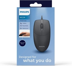 Mouse Philips M234 Usb 1000dpi Black