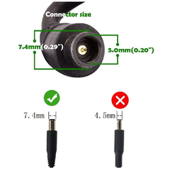 Cargador Notebook Shure 65W HP Compaq 18,5V 3,5A 7,4 x 5,0 mm pin inside - comprar online