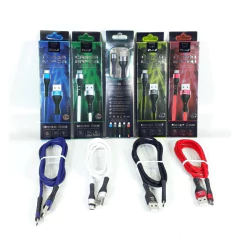 Cable micro USB Negro V8 tela 2,1A TMCB6221