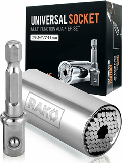 Llave Tubo universal multifunción RAK 1/4" a 3/4" con adaptador para taladro