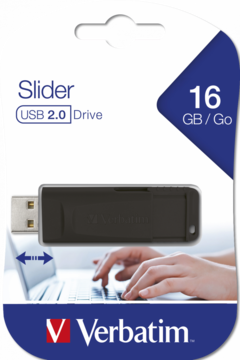 Imagen de Pendrive 16gb Verbatim Slider #98696 USB 2,0