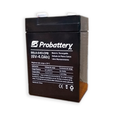 Bateria Electrolito Absorbido 6v 4.0A Probattery 70 x 47 x 107 mm BSLA-640-CPB - comprar online