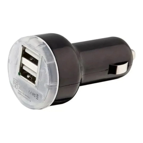 Cargador 12v automovil Kolke con 2 usb 2,1A y 1A