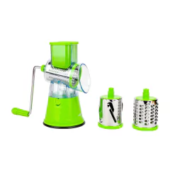 Rallador de Vegetales Manual con Tambores de Acero Inoxidable intercambiables