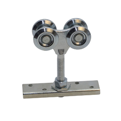 Carro 4 ruedas de acero para puertas corredizas h/ 200kg Pack x2 unid.