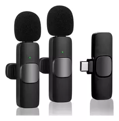 Set 2 Microfonos Corbateros Inalambricos 1 receptor tipo C K9