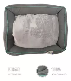 Cama Rectangular para Mascotas 75cm × 58cm x 19cm - AHP Insumos