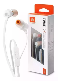 Auriculares JBL Tune 110 in-ear blancos a cable