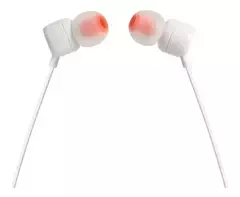 Auriculares JBL Tune 110 in-ear blancos a cable - comprar online