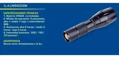 Linterna a pilas 5W Probattery 3 modos de trabajo Zoom para foco - AHP Insumos