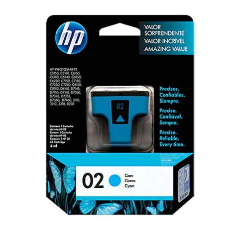 HP 02 cyan original C8771WL