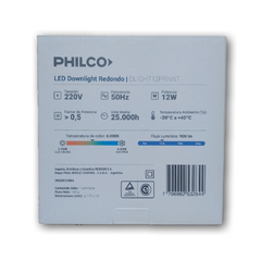 Downlight Led 12w 4000K Philco Redondo p/ embutir DLIGHT12PRWWNT - tienda online