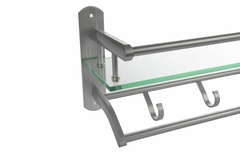 Organizador y Toallero recto 60cm de Aluminio y Vidrio Vonne ORRS-01 - tienda online