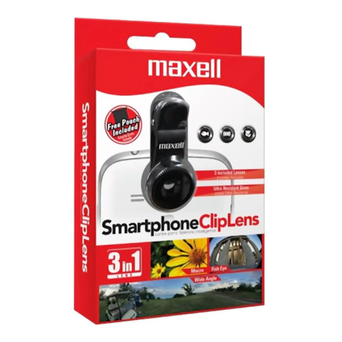 Lentes Maxell para celulares ojo de pez, macro y gran angular