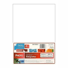 Papel Foto Glossy A4 200gr Gneiss GN-P200G x20 hojas - comprar online
