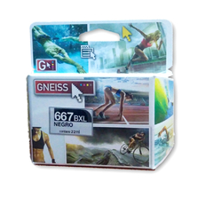 Cartucho Gneiss 667 XL Negro para HP