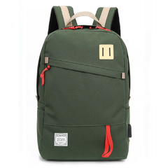 Mochila Zom 341GR verde con beige y rojo 30x12x44cm en internet