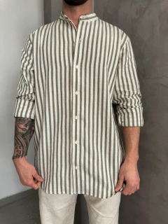 CAMISA LINO PREMIUM - VERDE - Blue Store