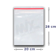 Saco Zip Lock Hermético N9 - 20x28 - C/ 1000 Unid.