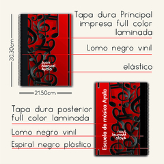 Cuaderno Pentagramado - A4 - DOBLE TAPA - PERSONALIZADO - 60 Hojas - comprar online