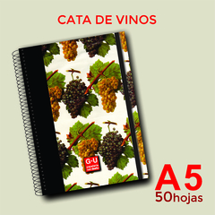 Cuaderno: Cata de Vinos A5 50 HOJAS