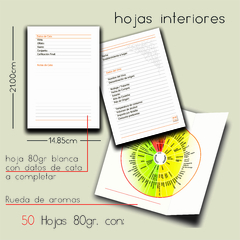 Cuaderno: Cata de Vinos A5 50 HOJAS - G+U Papelería con Diseño