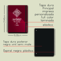 Cuaderno: Cata de Vinos A5 - Personalizado - 50 Hojas - comprar online