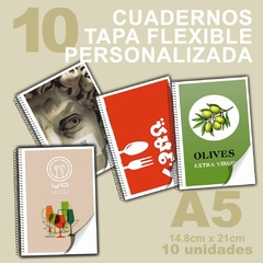 CUADERNO FLEXIBLE A5 - PERSONALIZADO -PACK 10 unid.