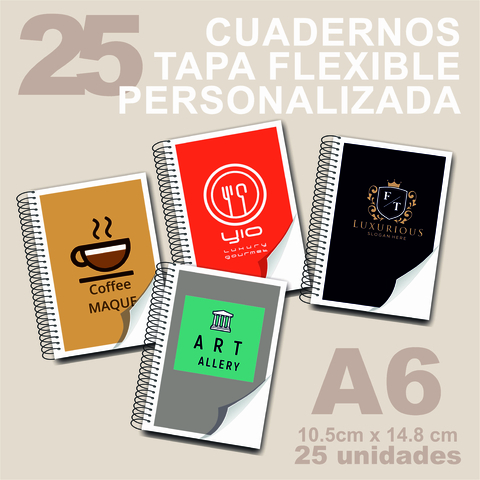 Libretas A6 Flexibles Personalizadas
