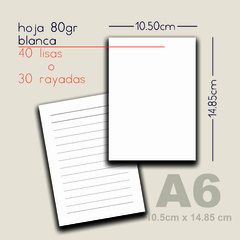 CUADERNO FLEXIBLE A6 - PERSONALIZADO - PACK 50 unid. - G+U Papelería con Diseño