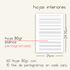 Cuaderno Pentagramado - A4 - 60 HOJAS - G+U Papelería con Diseño