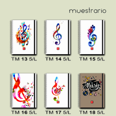Cuaderno Pentagramado - A5 - PERSONALIZADO - 100 HOJAS