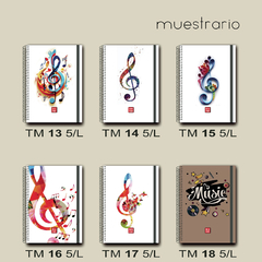 Cuaderno Pentagramado - A5 - PERSONALIZADO - 60 HOJAS