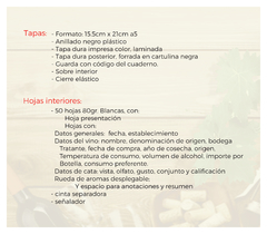 Cuaderno: Cata de Vinos A5 50 HOJAS - tienda online