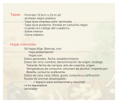 Cuaderno: Cata de Vinos A5 50 HOJAS - tienda online