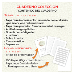 CUADERNO A5 COLECCIÓN -DISEÑOS VARIADOS - 100 HOJAS - comprar online