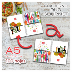 CUADERNO - A5 DUO - GOURMET- 100 HOJAS