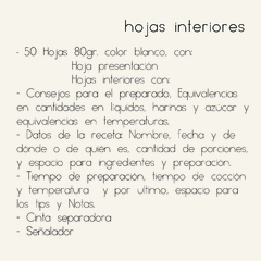 Cuaderno de Recetas A5 50 HOJAS..... el descuento se aplica al momento de la compra - tienda online