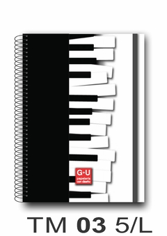 Cuaderno Pentagramado - A5 - 100 HOJAS - tienda online