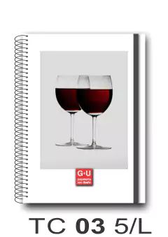 Cuaderno: Cata de Vinos A5 50 HOJAS - G+U Papelería con Diseño